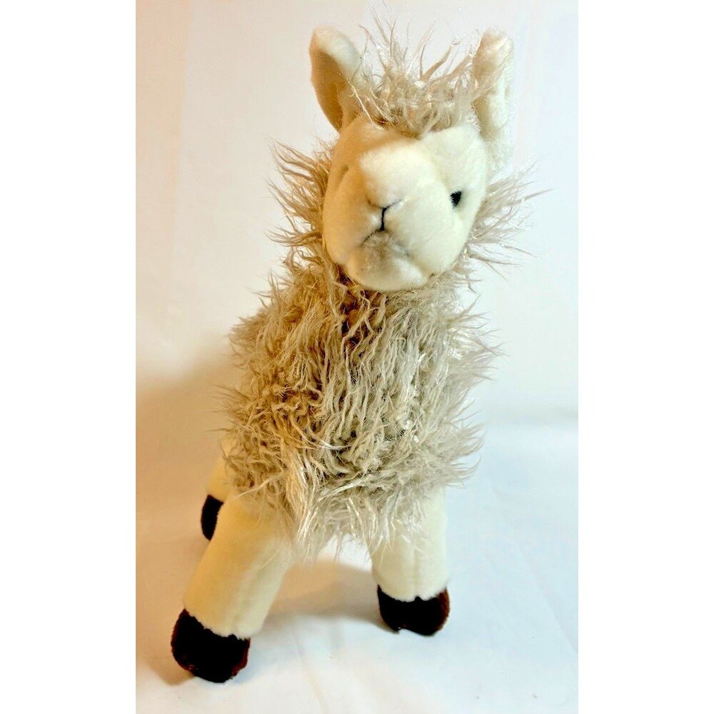 Douglas Llama Plush 12” Gray White Stuffed Animal Cuddle Toy Alpaca Soft Retired